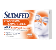 Sudafed Congestion & Headache - 16 Capsules