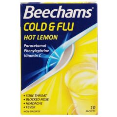 Beechams Cold & Flu Hot Lemon - 10 sachets