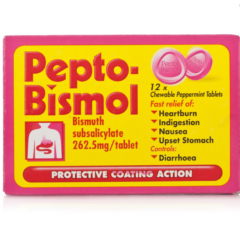 Pepto Bismol Chewable - 12 tablets