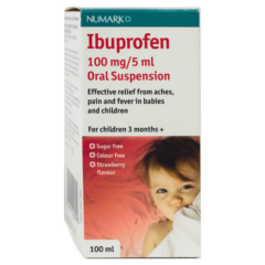 Ibuprofen for Children 100mg/5ml Suspension - 100ml
