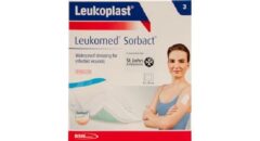 Leukoplast Leukomed Sorbact Wound Dressing 8cm x 10cm Pack of 3Pc