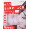 Noise-x Earplugs Wax Cotton 6 Pairs