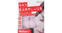 Noise-x Earplugs Wax Cotton 6 Pairs