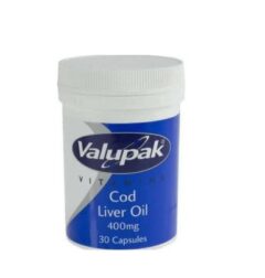 Valupak Cod Liver Oil Capsules 400mg - Pack of 30
