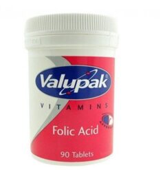 Valupak Folic Acid Tablets 400mcg - Pack of 90