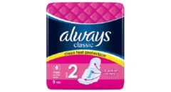 Always Classic Maxi Pads Size 2 Pack of 9