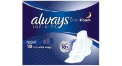 Always Infinity Night Pack of 10 Pads