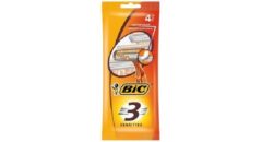 BIC 3 Comfort Sensitive Disposable Shaver Pack of 4 Nos.