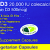 HuxD3 20,000 IU Colecalciferol 20 Capsules