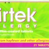 Zirtek Allergy 21 Tablets