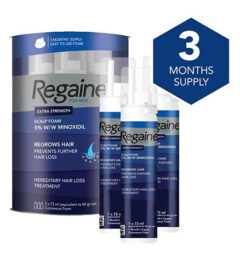Regaine For Men Extra Strength Foam 5% (3 x 73mls) 3 months supply