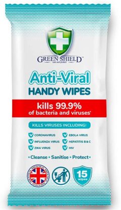 Green Shield Anti-Viral Handy wipes 15
