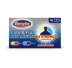 Benylin Cold & Flu Day & Night Max Strength – 16 Capsules